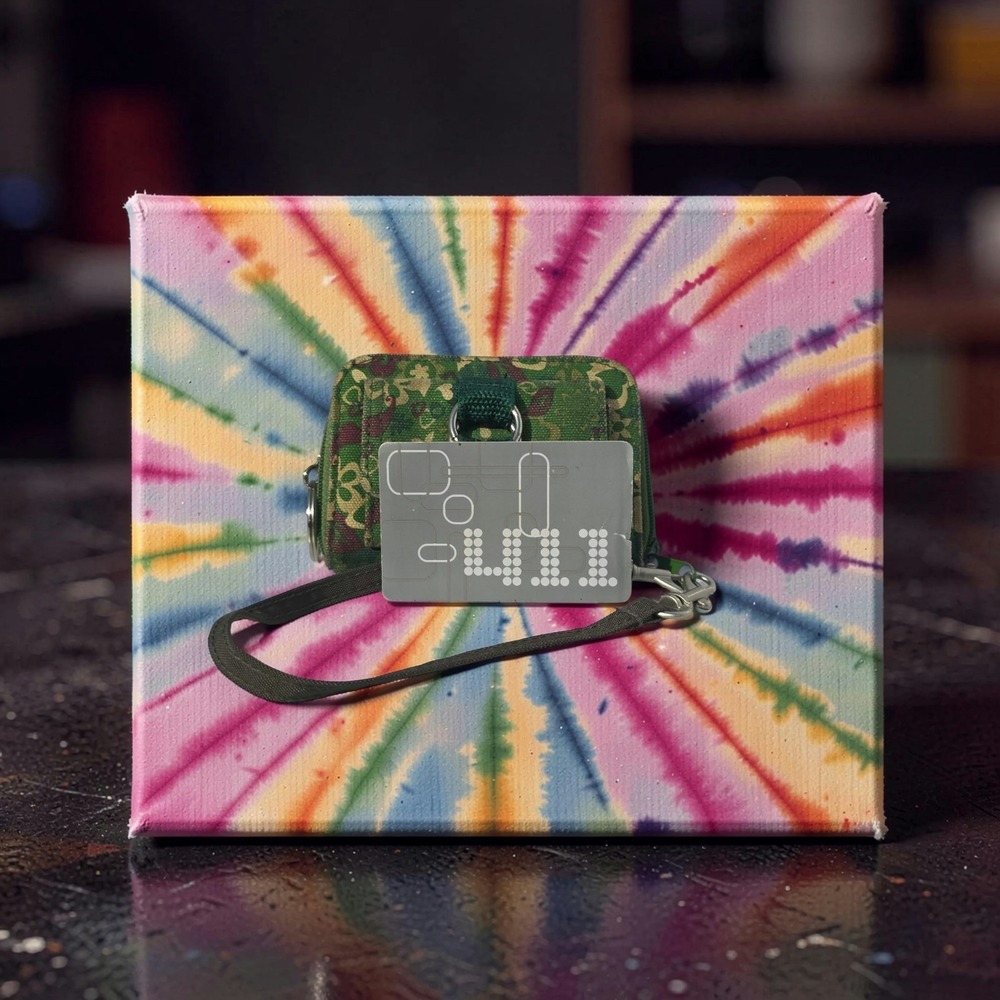 Green Floral Wristlet Coin Purse Card ID Holder Zip Key Ring Wallet Small Cute - Picture 7 of 11